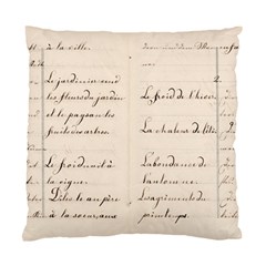 German French Lecture Writing Standard Cushion Case (two Sides) by Nexatart