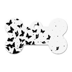 Butterfly Pattern Dog Tag Bone (one Side) by Valentinaart