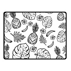 Tropical Pattern Fleece Blanket (small) by Valentinaart