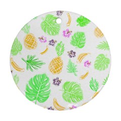 Tropical Pattern Ornament (round) by Valentinaart