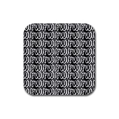Wtf Rubber Coaster (square)  by Valentinaart
