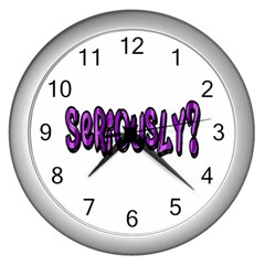 Seriously Wall Clocks (Silver) 