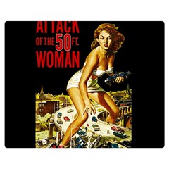 Attack of the 50 ft woman Double Sided Flano Blanket (Medium) 