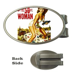 Attack Of The 50 Ft Woman Money Clips (oval)  by Valentinaart
