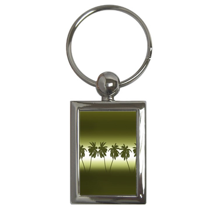 Tropical sunset Key Chains (Rectangle) 