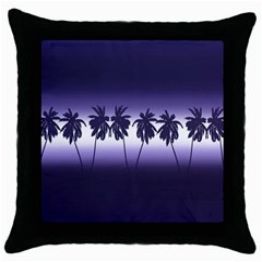 Tropical Sunset Throw Pillow Case (black)