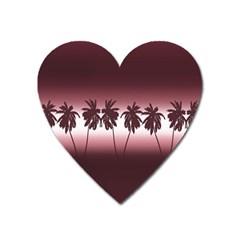 Tropical Sunset Heart Magnet by Valentinaart