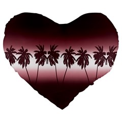 Tropical Sunset Large 19  Premium Heart Shape Cushions by Valentinaart