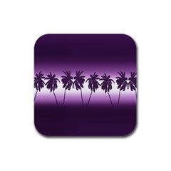 Tropical Sunset Rubber Square Coaster (4 Pack)  by Valentinaart