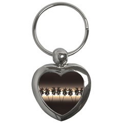 Tropical Sunset Key Chains (heart) 