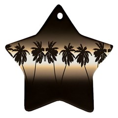Tropical Sunset Star Ornament (two Sides) by Valentinaart
