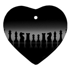 Chess Pieces Heart Ornament (two Sides) by Valentinaart