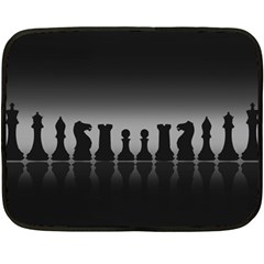 Chess Pieces Fleece Blanket (mini) by Valentinaart