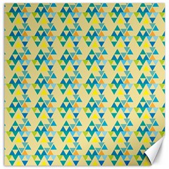 Colorful Triangle Pattern Canvas 12  X 12   by berwies