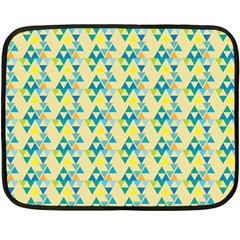 Colorful Triangle Pattern Double Sided Fleece Blanket (mini)  by berwies