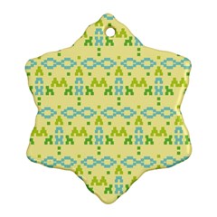 Simple Tribal Pattern Snowflake Ornament (two Sides) by berwies