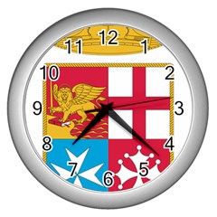 Coat Of Arms Of The Italian Navy  Wall Clocks (silver)  by abbeyz71