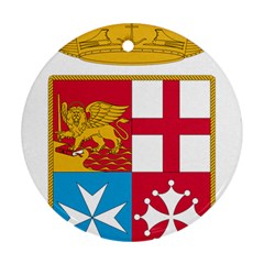 Coat Of Arms Of The Italian Navy  Round Ornament (two Sides) by abbeyz71