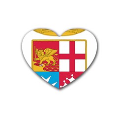 Coat Of Arms Of The Italian Navy Rubber Coaster (heart)  by abbeyz71