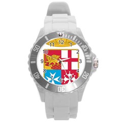 Coat Of Arms Of The Italian Navy Round Plastic Sport Watch (l) by abbeyz71