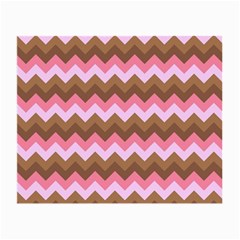 Shades Of Pink And Brown Retro Zigzag Chevron Pattern Small Glasses Cloth