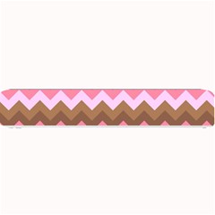 Shades Of Pink And Brown Retro Zigzag Chevron Pattern Small Bar Mats by Nexatart