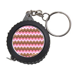 Shades Of Pink And Brown Retro Zigzag Chevron Pattern Measuring Tapes