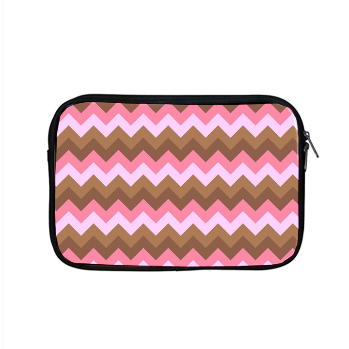 Shades Of Pink And Brown Retro Zigzag Chevron Pattern Apple MacBook Pro 15  Zipper Case