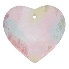 Watercolor Floral Heart Ornament (two Sides)