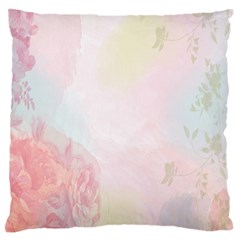 Watercolor Floral Large Flano Cushion Case (two Sides) by Nexatart