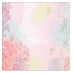 Watercolor Floral Large Satin Scarf (square)