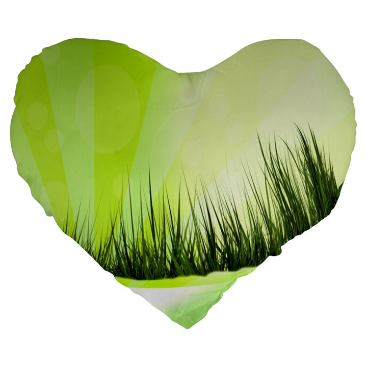 Green Background Wallpaper Texture Large 19  Premium Flano Heart Shape Cushions