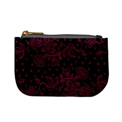 Pink Floral Pattern Background Mini Coin Purses