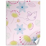 Pretty Summer Garden Floral Bird Pink Seamless Pattern Canvas 36  x 48   35.26 x46.15  Canvas - 1