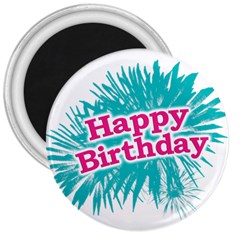 Happy Brithday Typographic Design 3  Magnets by dflcprints
