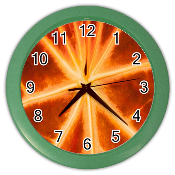 Red Leaf Macro Detail Color Wall Clocks