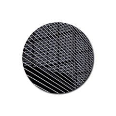 Abstract Architecture Pattern Rubber Coaster (round)  by Nexatart