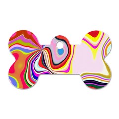 Colourful Abstract Background Design Dog Tag Bone (two Sides) by Nexatart