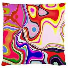 Colourful Abstract Background Design Large Flano Cushion Case (one Side)