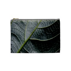 Leaf Detail Macro Of A Leaf Cosmetic Bag (medium)  by Nexatart