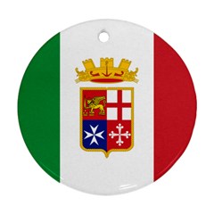 Naval Ensign Of Italy Round Ornament (two Sides) by abbeyz71