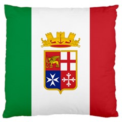 Naval Ensign Of Italy Large Flano Cushion Case (two Sides) by abbeyz71