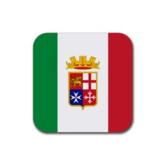 Naval Ensign Of Italy Rubber Coaster (square)  by abbeyz71