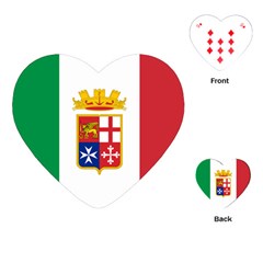 Naval Ensign Of Italy Playing Cards (heart)  by abbeyz71