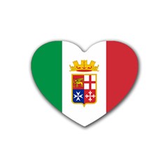 Naval Ensign Of Italy Heart Coaster (4 Pack)  by abbeyz71