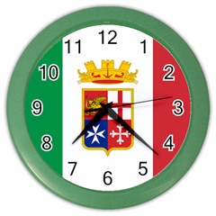 Naval Ensign Of Italy Color Wall Clocks by abbeyz71