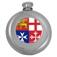 Naval Jack Of Italian Navy  Round Hip Flask (5 Oz) by abbeyz71