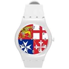 Naval Jack Of Italian Navy  Round Plastic Sport Watch (m) by abbeyz71