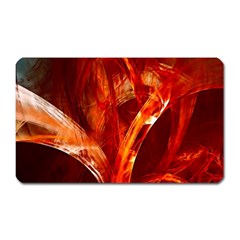 Red Abstract Pattern Texture Magnet (rectangular)