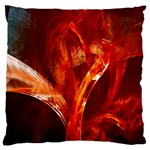 Red Abstract Pattern Texture Large Flano Cushion Case (One Side) Front